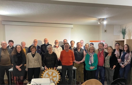 Les membres des 7 clubs réunis